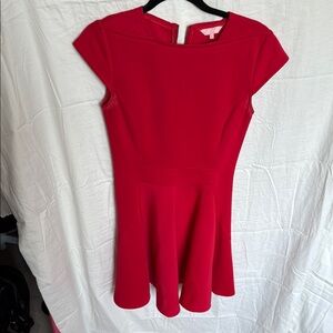 Ted Baker Red and White Fit and Flare Mini Dress